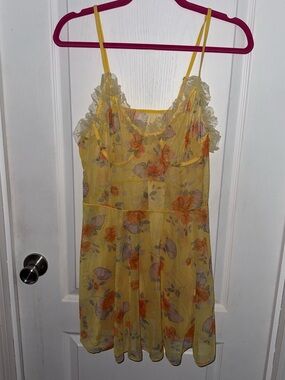 Yellow lingerie dress